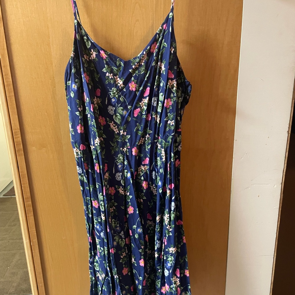 Blue flower sun dress